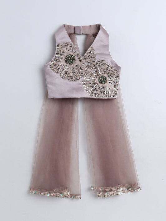 Hand Embroidered Lehenga And Blouse Set For Girls