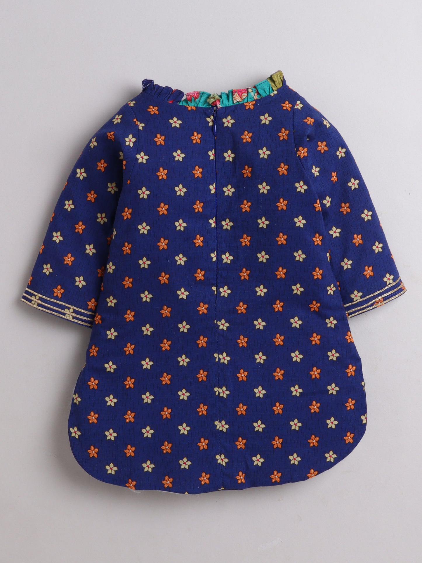 Indigo Floral Palazzo Set For Girls