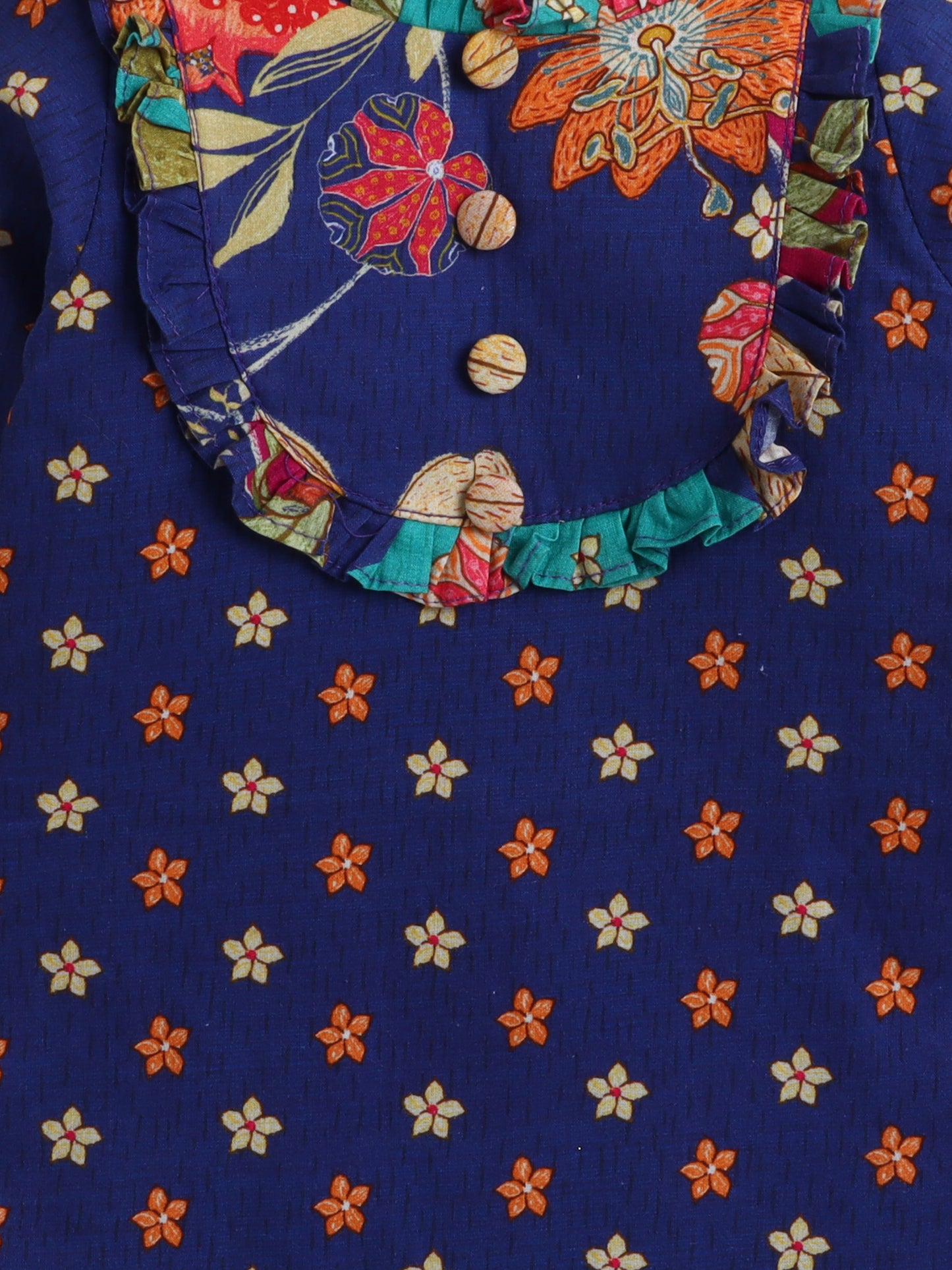 Indigo Floral Palazzo Set For Girls