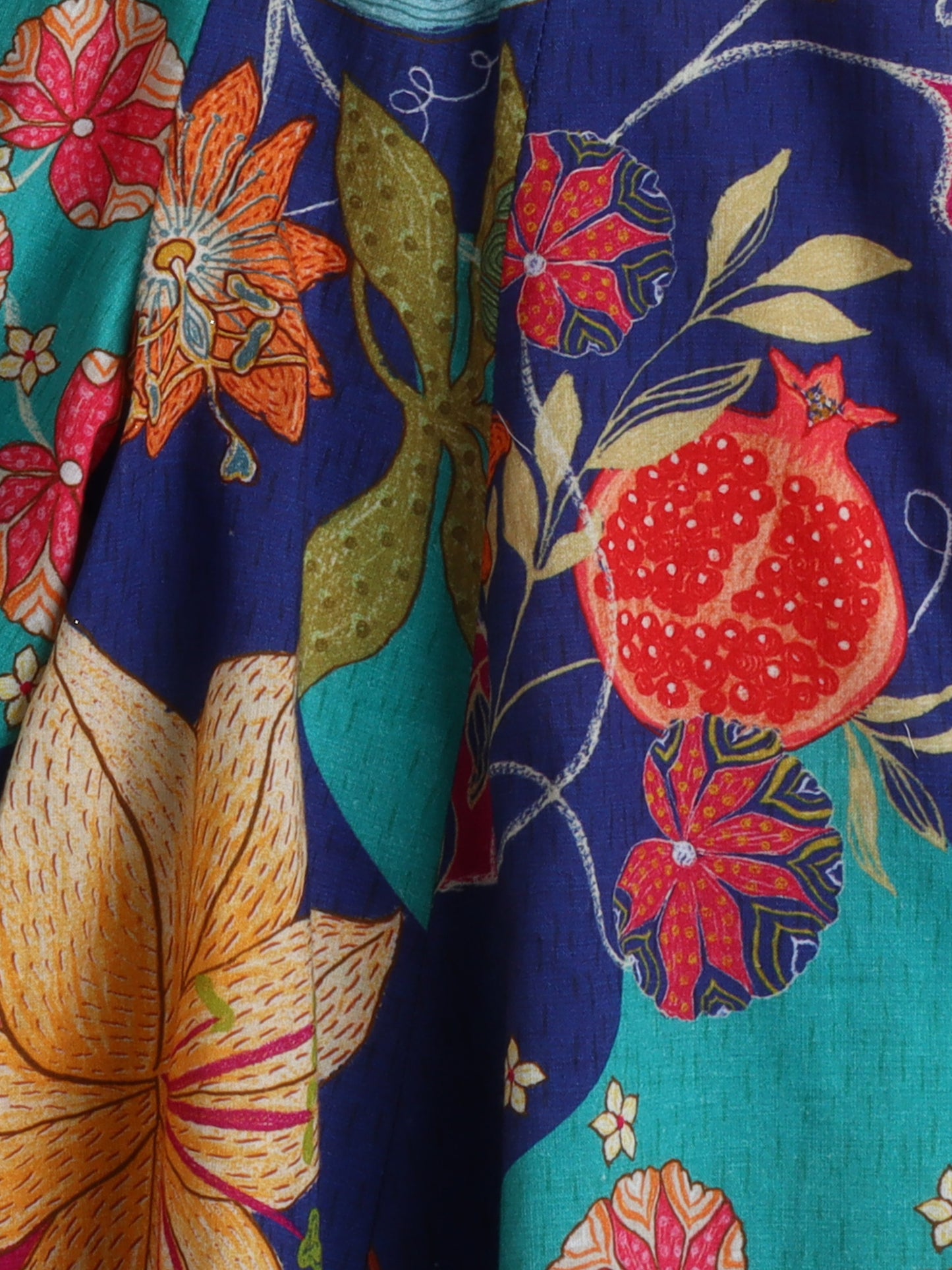 Indigo Floral Palazzo Set For Girls