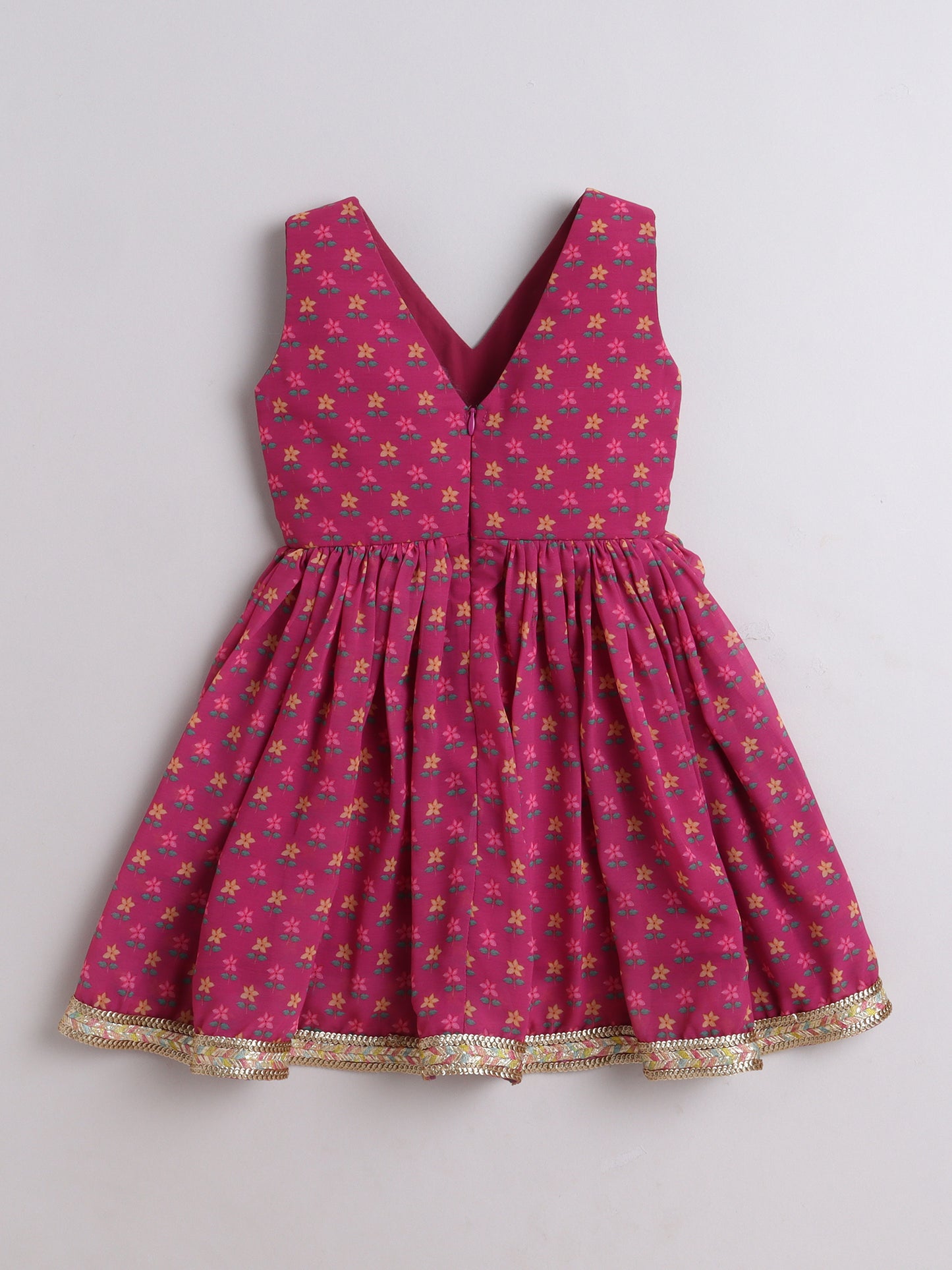 Pink Floral Sharara Set for Girls