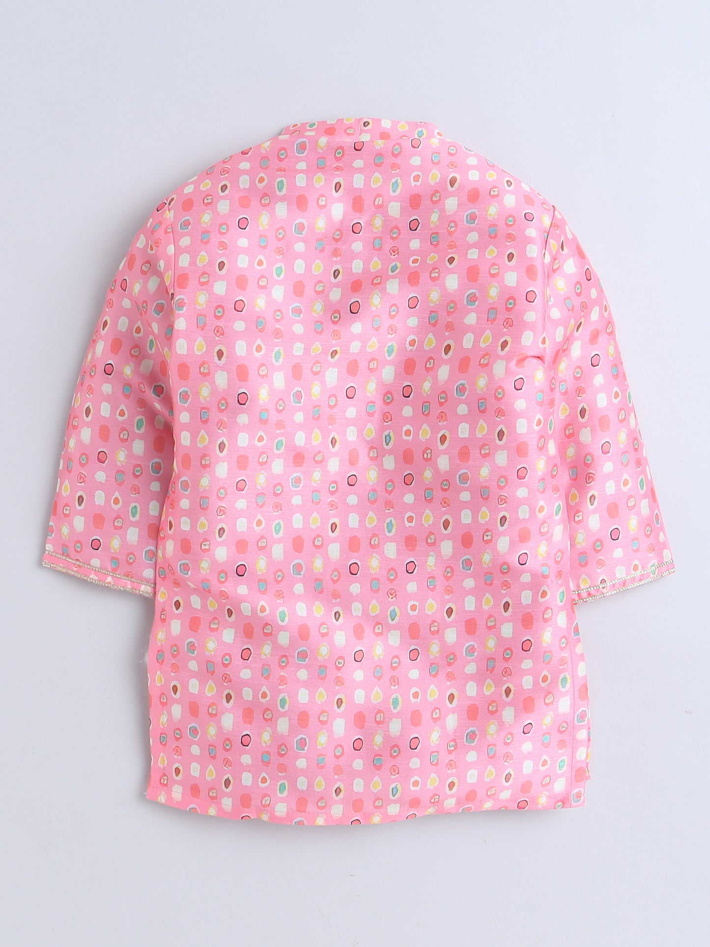Pink Floral Printed Kurta Pajama Set for Boys