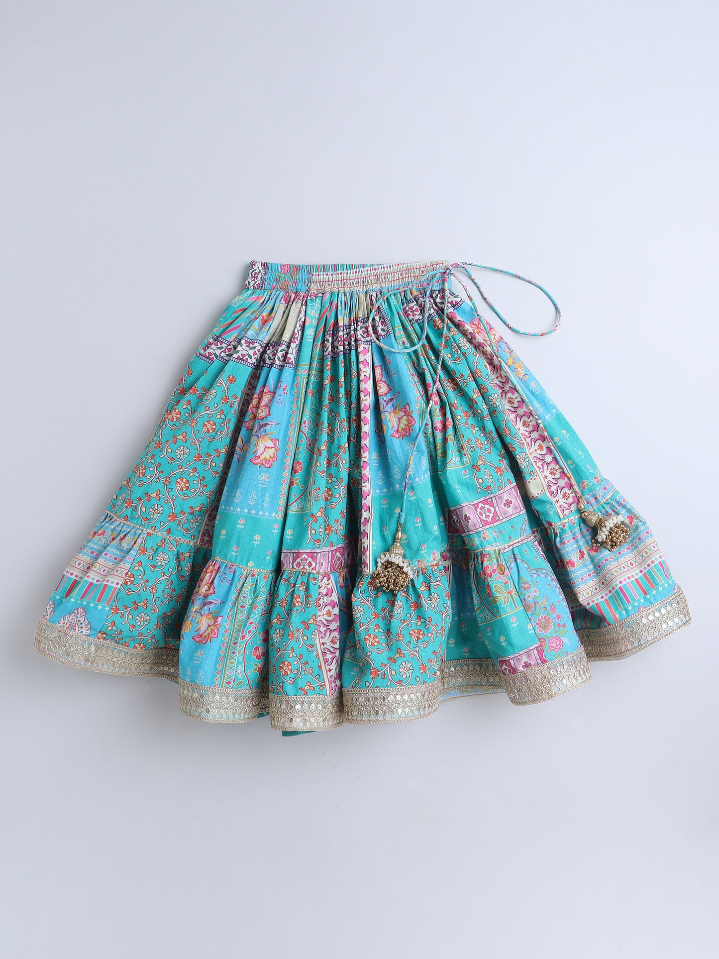 Turquoise Lehenga Choli set For Girls