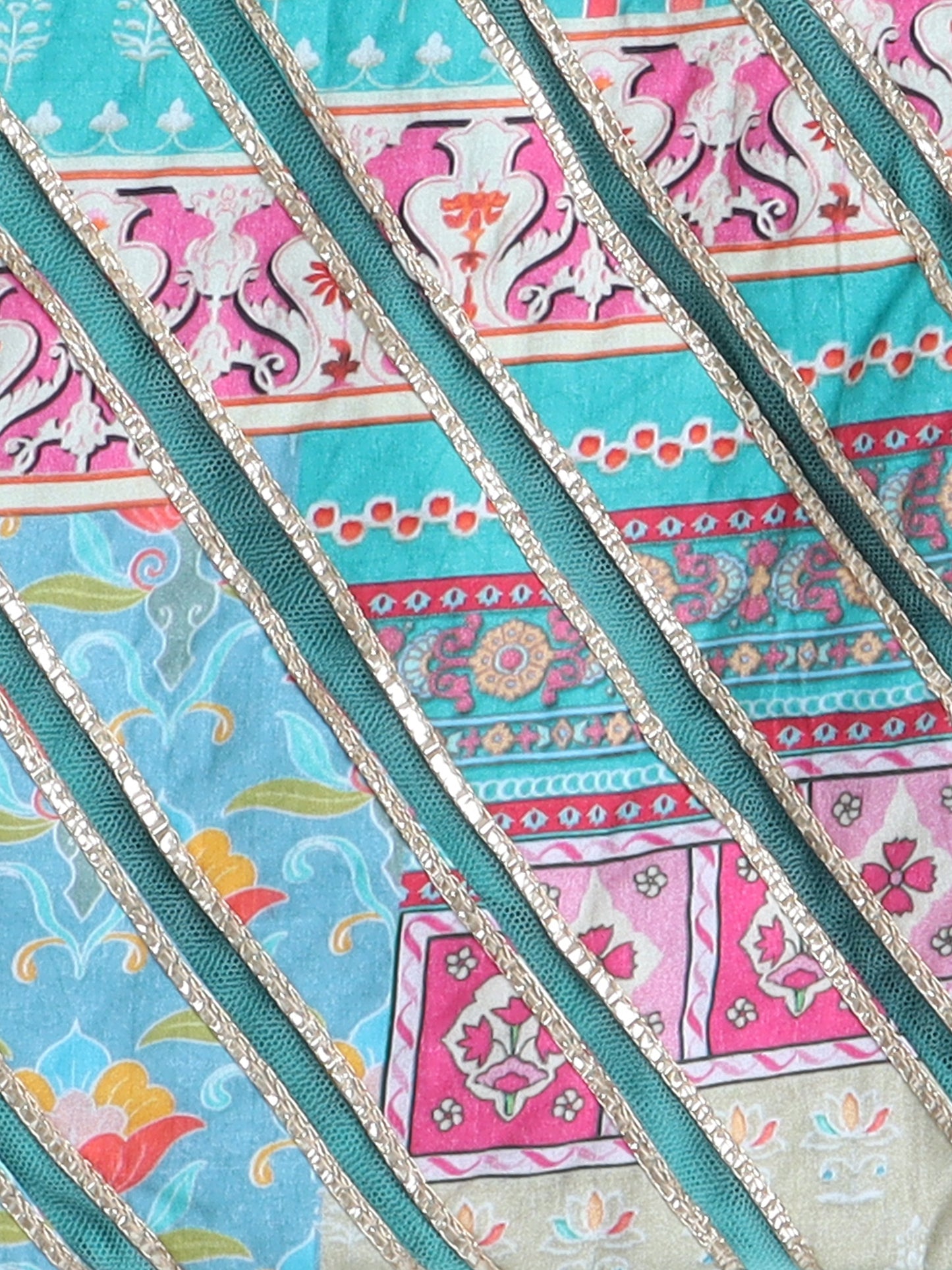 Turquoise Lehenga Choli set For Girls