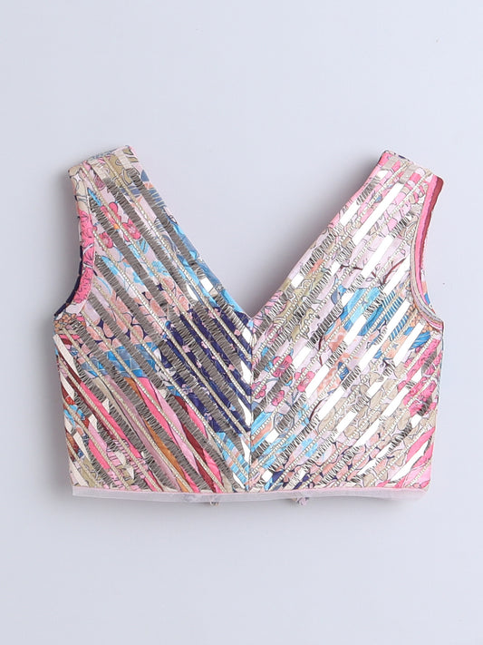 Multicolor Party Wear Lehenga Choli For Kids