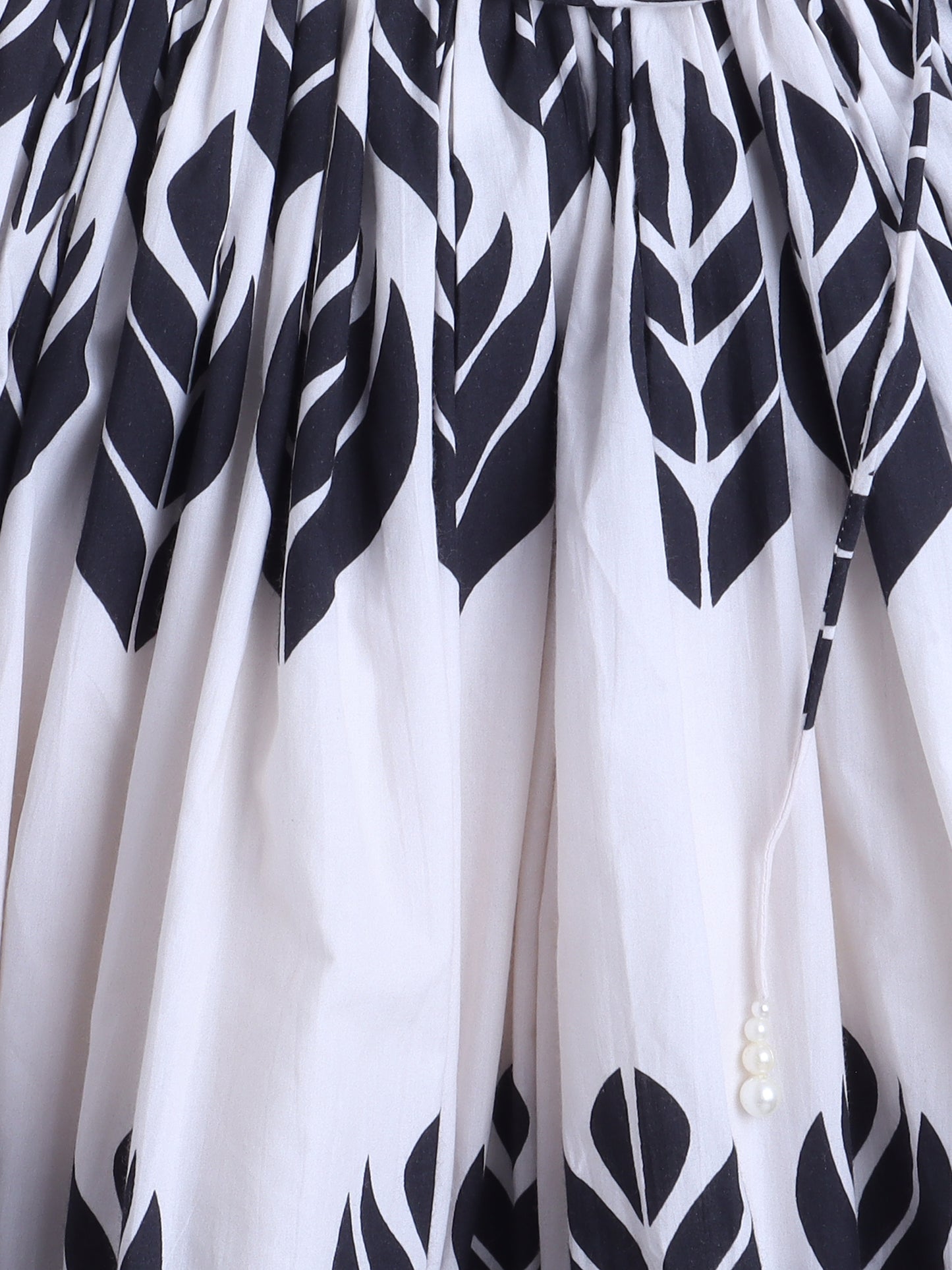 Black And White Printed lehenga Choli For Girls