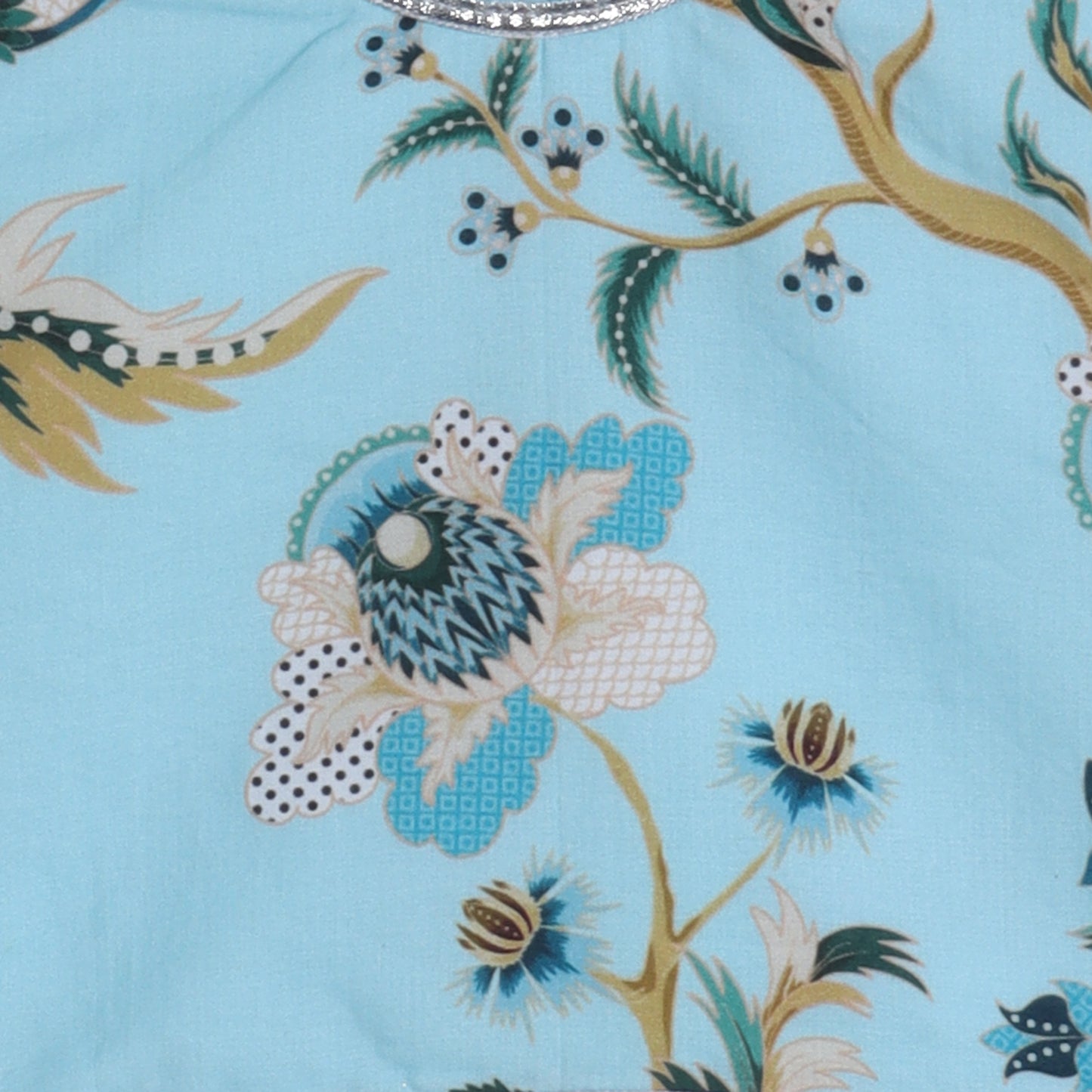 Floral Printed And Pleated Frills Top With Lehenga - funlittleones.com