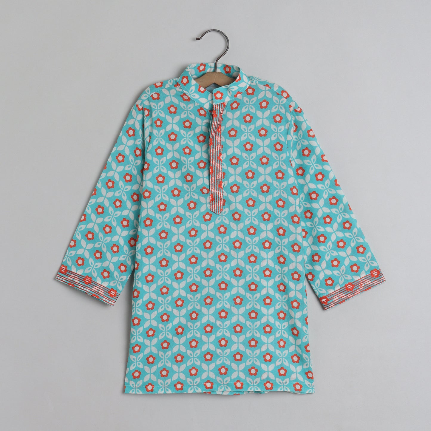 Boys Abla Print Green Kurta Pajama - funlittleones.com