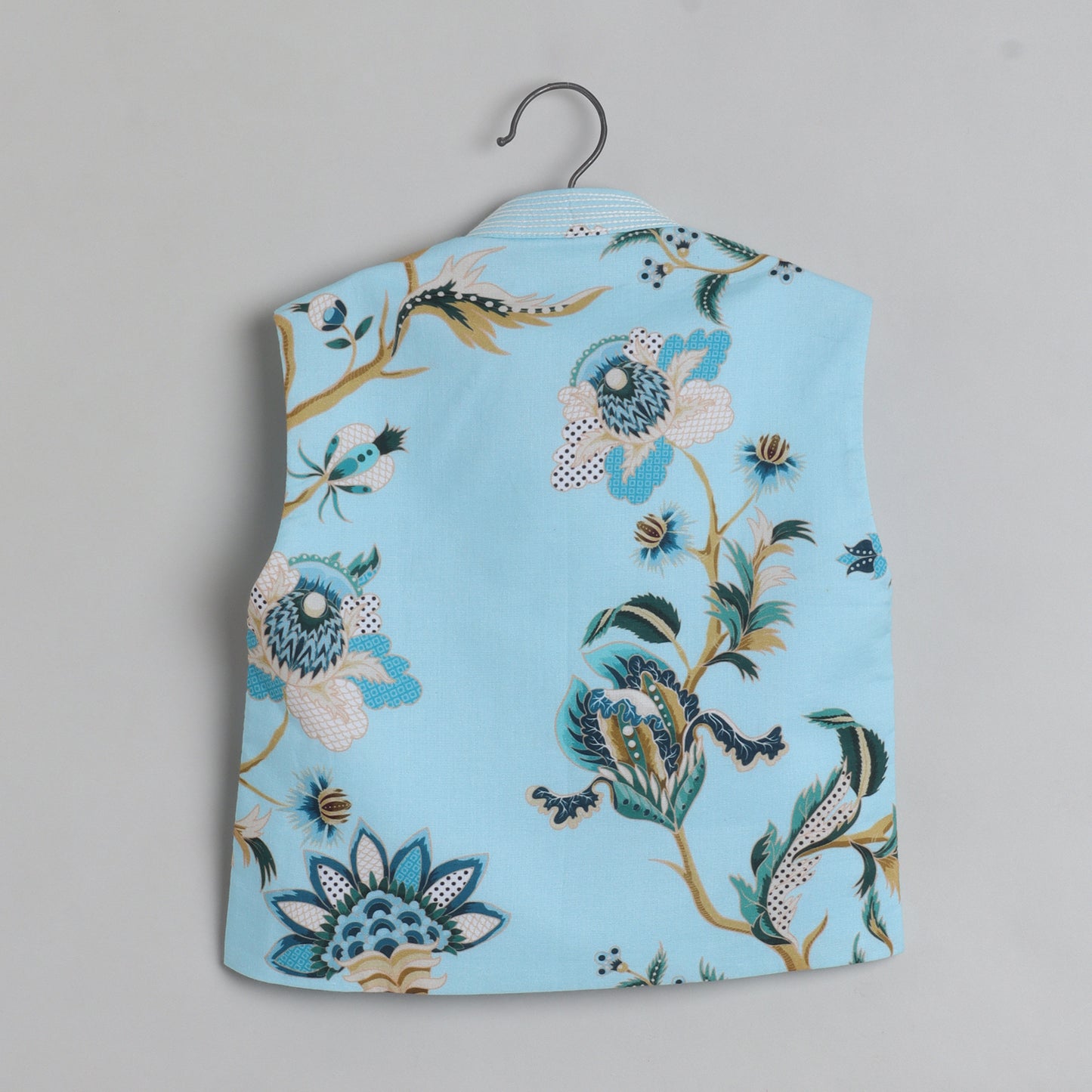 Thread Work And Floral Printed Jacket With Kurta And Pyjama - funlittleones.com