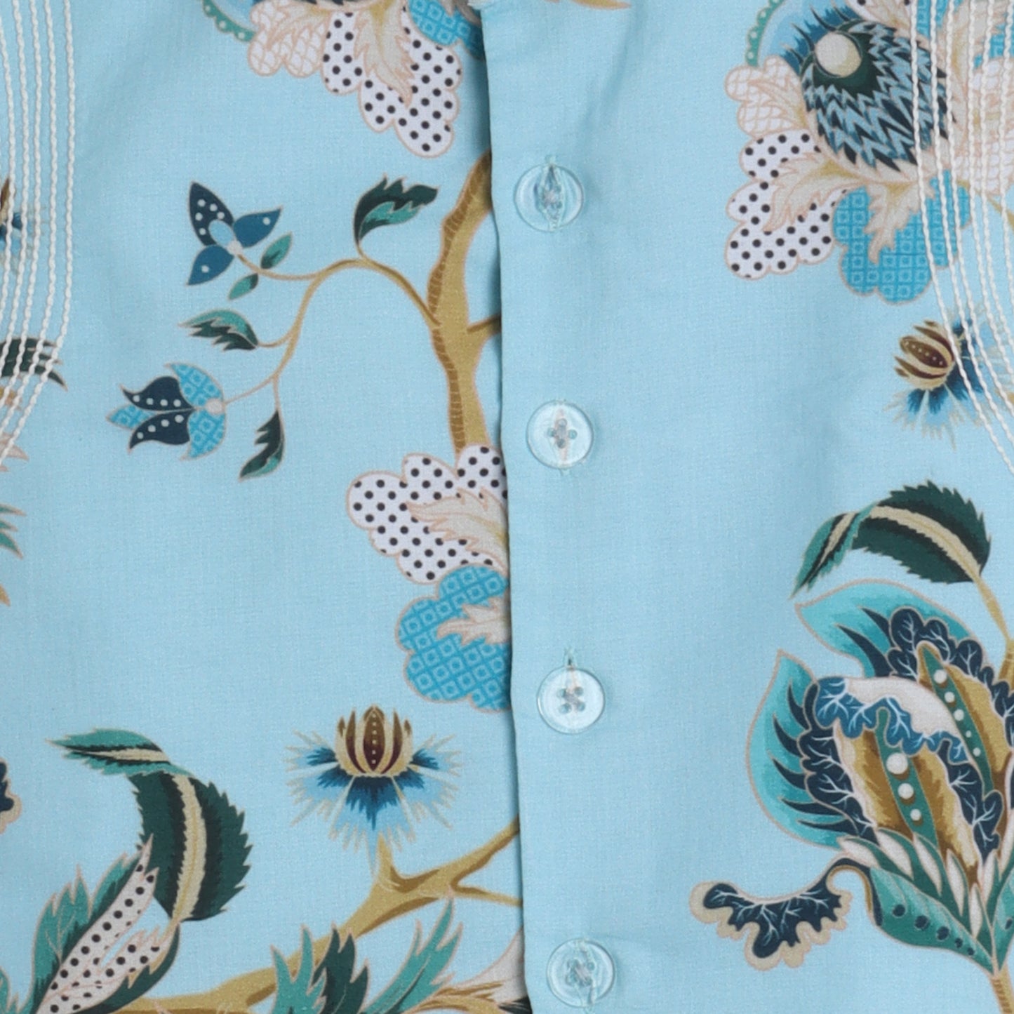Thread Work And Floral Printed Jacket With Kurta And Pyjama - funlittleones.com