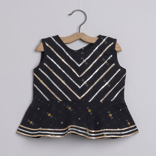 Girls Printed Dhoti Set - funlittleones.com