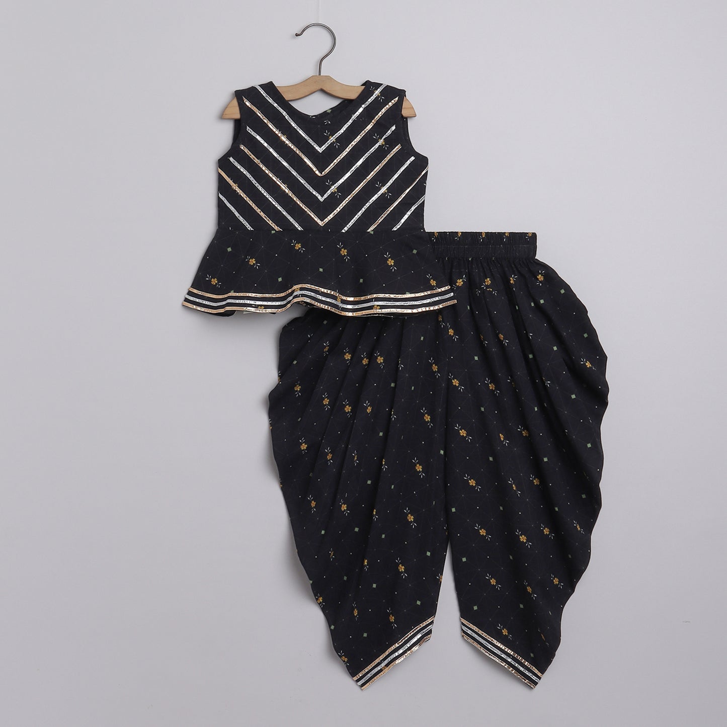 Girls Printed Dhoti Set - funlittleones.com