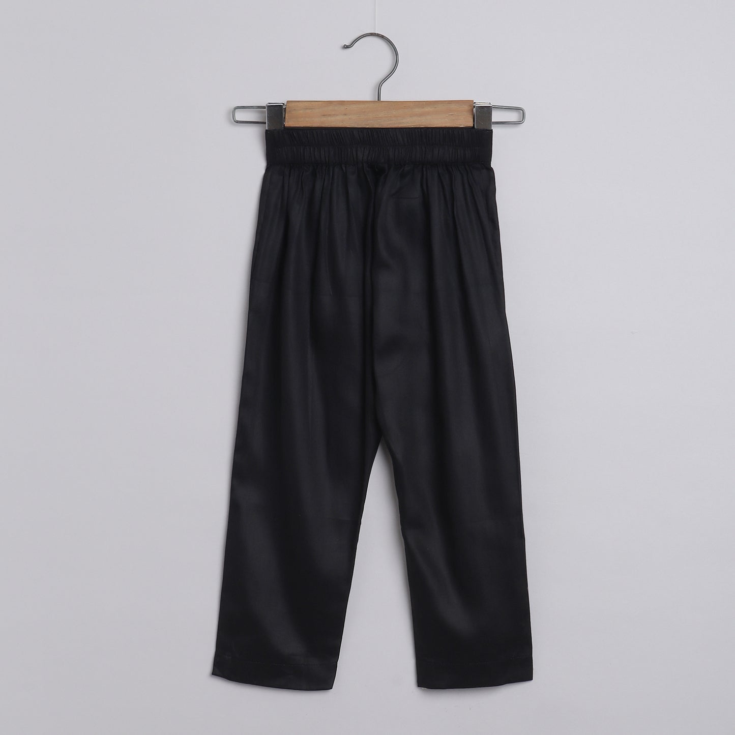 Boys Black Printed Kurta Jacket And Pyjama Set - funlittleones.com