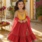 Amber Stripe Lehenga Set For Girls | Ethnic Wear For Kids