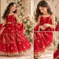Ruby Red Lehenga Choli Set With Thread Work