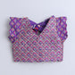 Purple Geometric & Floral Printed Lehenga Choli Set for Girls