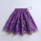 Purple Geometric & Floral Printed Lehenga Choli Set for Girls