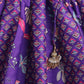 Purple Geometric & Floral Printed Lehenga Choli Set for Girls