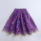 Purple Geometric & Floral Printed Lehenga Choli Set for Girls