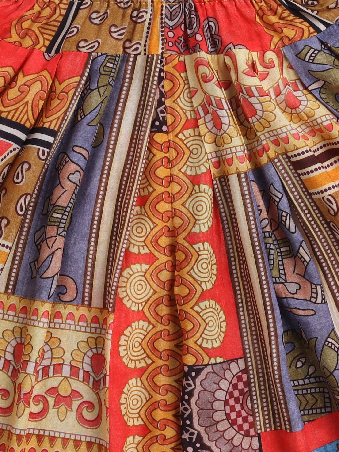 vibrant multicolor kurta and dhoti set for girls