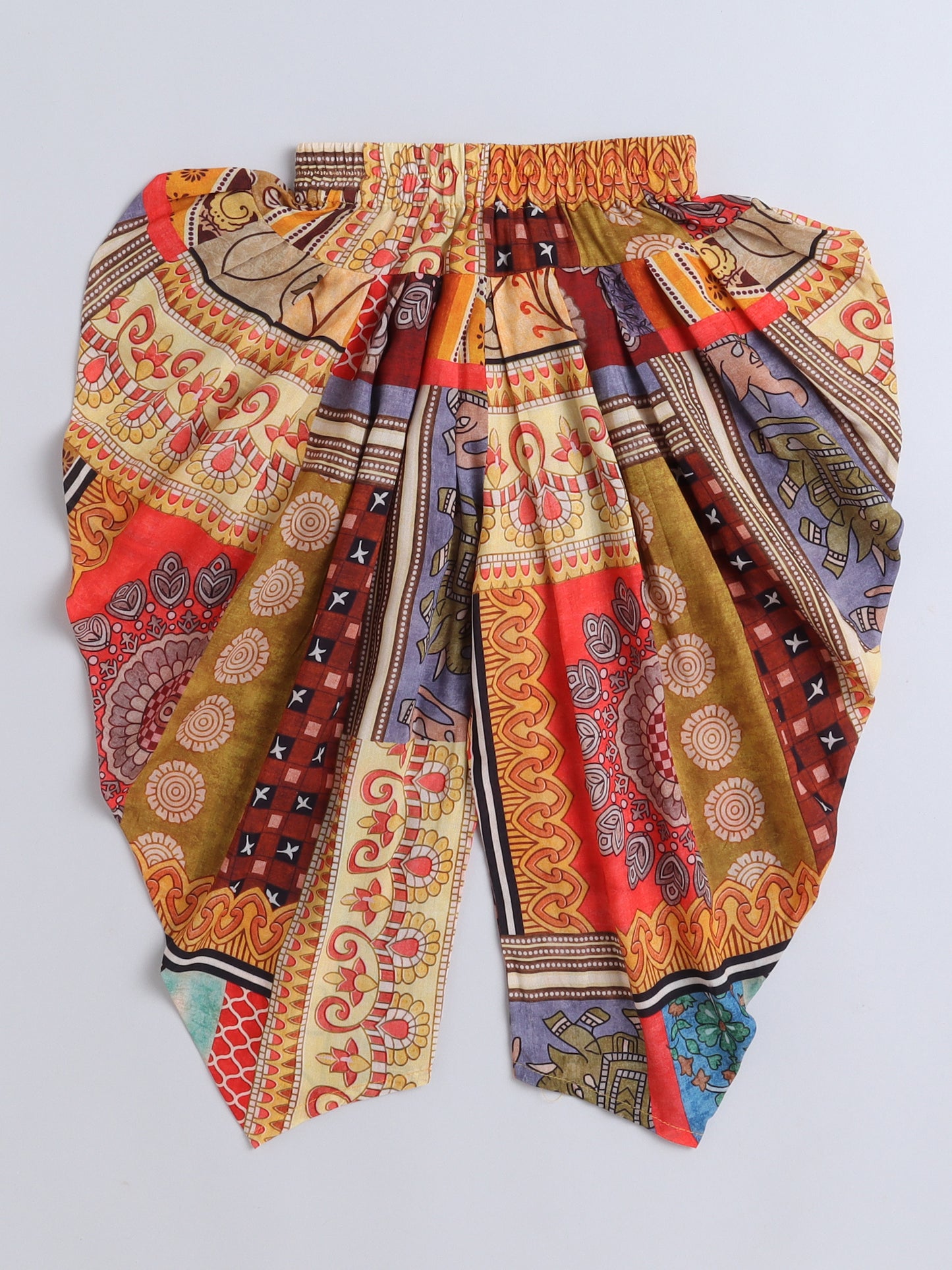 vibrant multicolor kurta and dhoti set for girls
