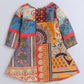 vibrant multicolor kurta and dhoti set for girls