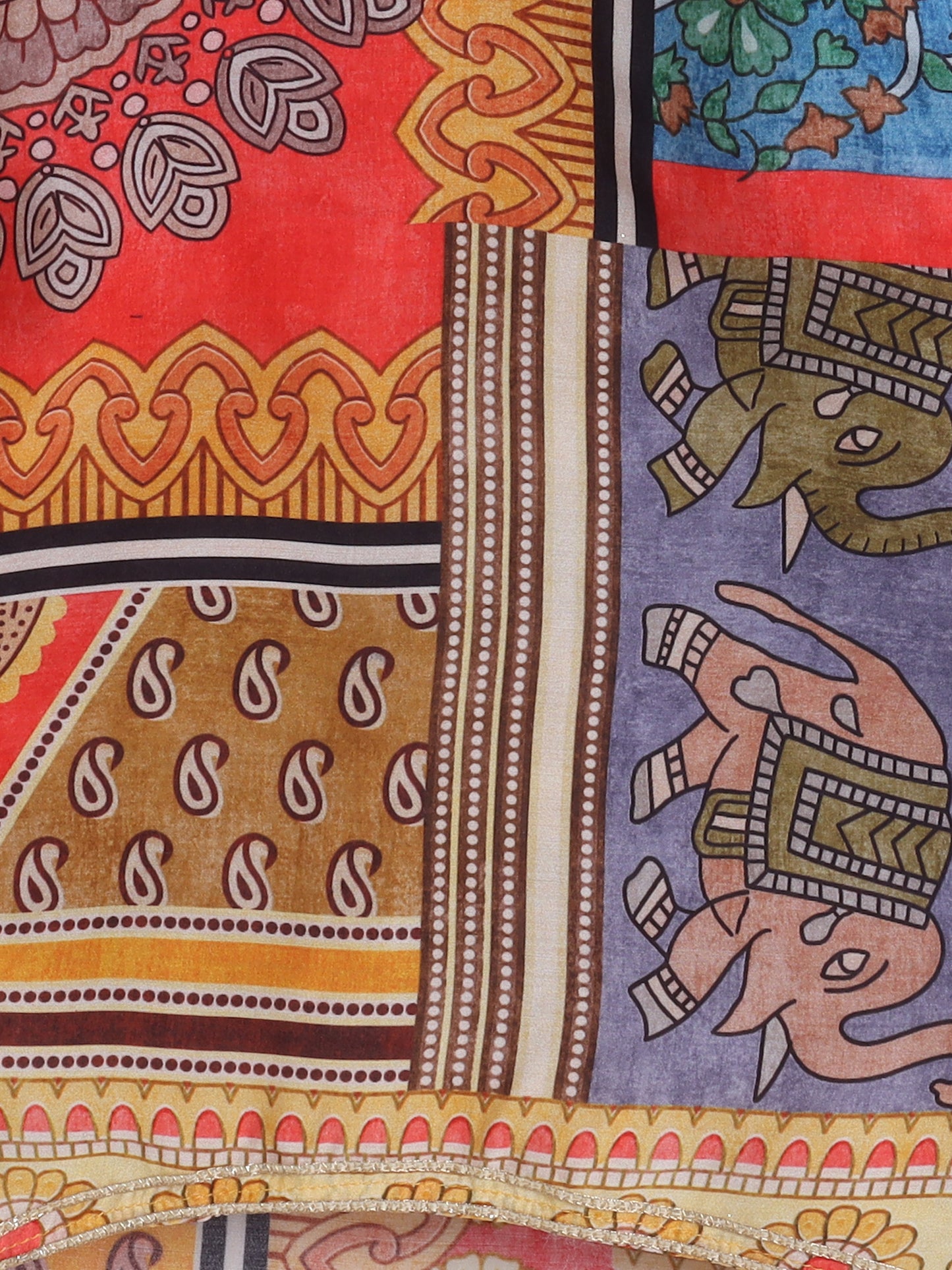 vibrant multicolor kurta and dhoti set for girls