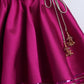 Magenta Twill Organza Lehenga Choli Set For Girls