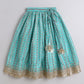 Light Aqua Blue Chanderi Lehenga Choli Set for Girls