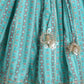Light Aqua Blue Chanderi Lehenga Choli Set for Girls