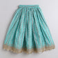 Light Aqua Blue Chanderi Lehenga Choli Set for Girls