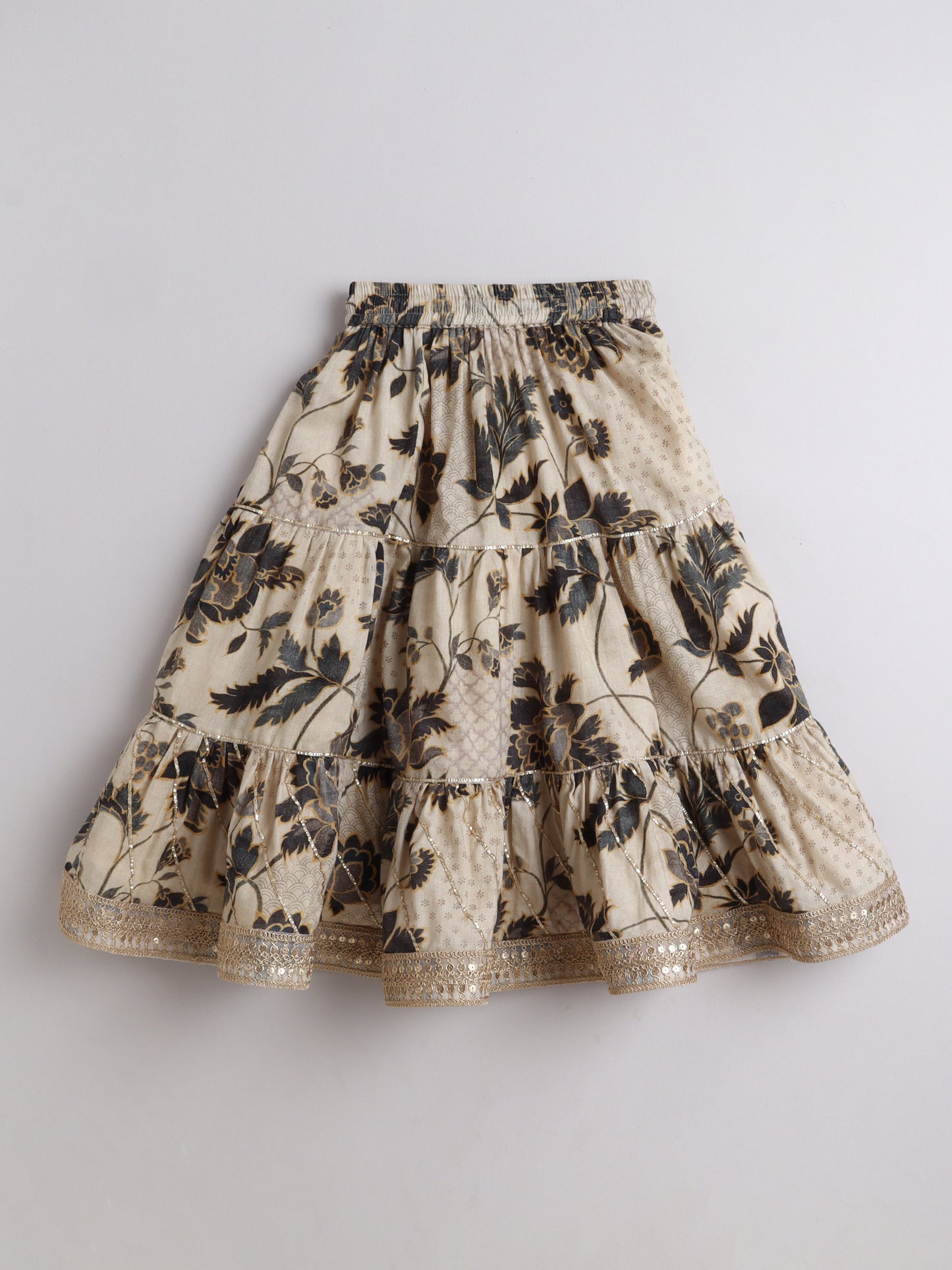 Beige Floral Lehenga Choli For Girls | All Ages