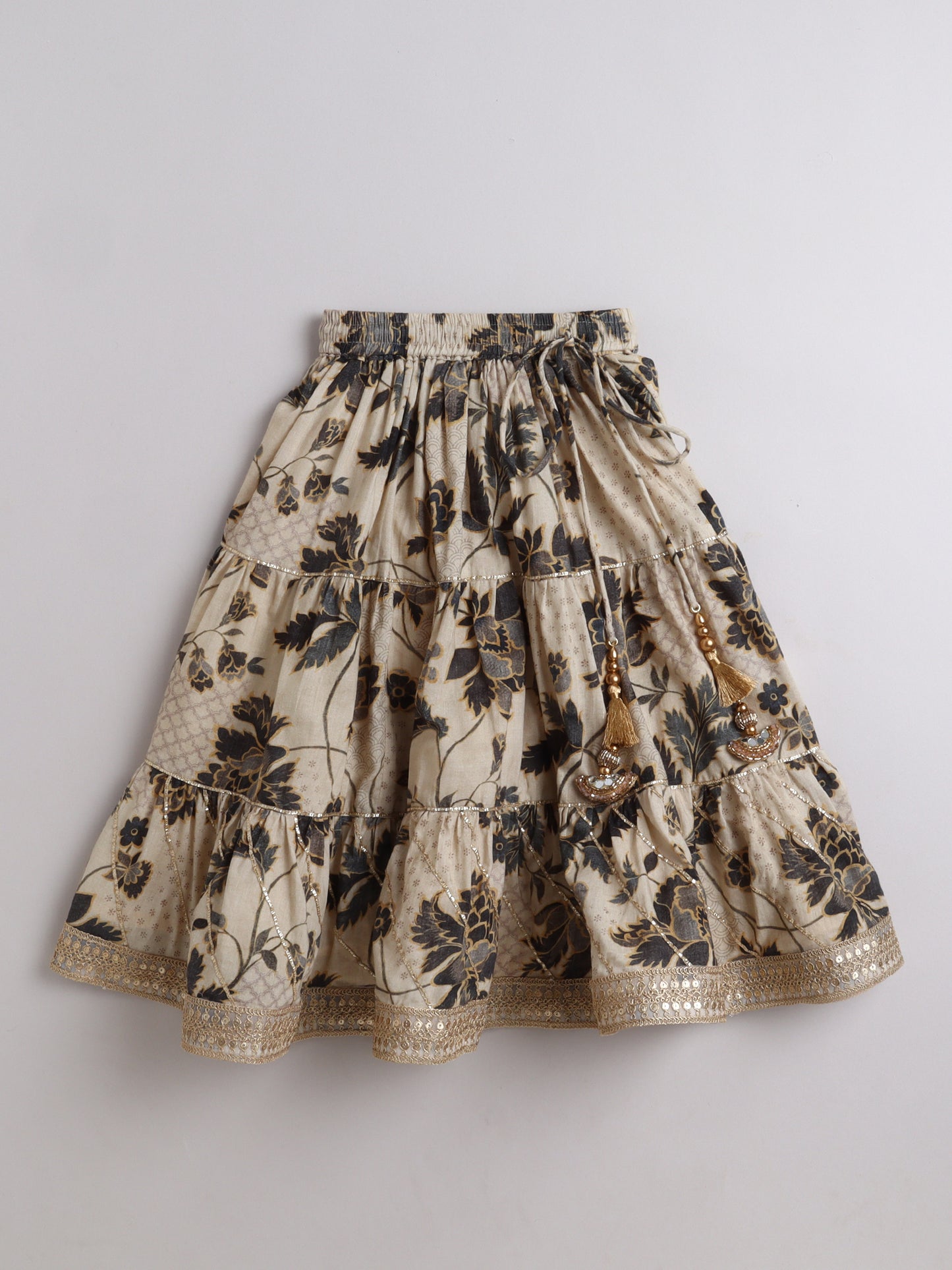 Beige Floral Lehenga Choli For Girls | All Ages
