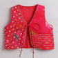 Pink Floral Printed Dress and Jacket for Girls