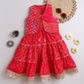Pink Floral Printed Dress and Jacket for Girls