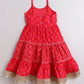 Pink Floral Printed Dress and Jacket for Girls
