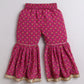 Pink Floral Sharara Set for Girls