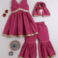 Pink Floral Sharara Set for Girls
