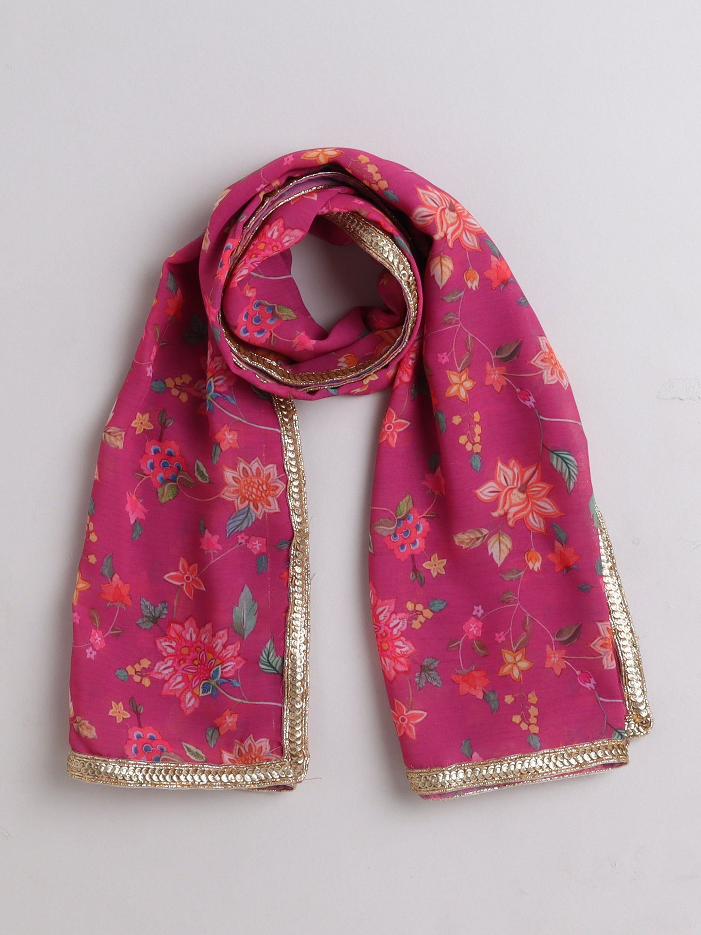 Pink Floral Sharara Set for Girls