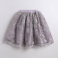Lavender Net Embroidered Lehenga Choli Set For Girls