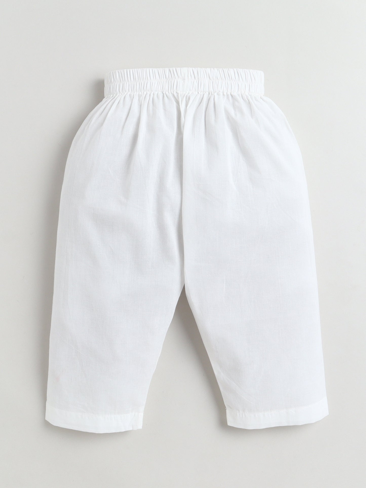 White pants on a light gray background