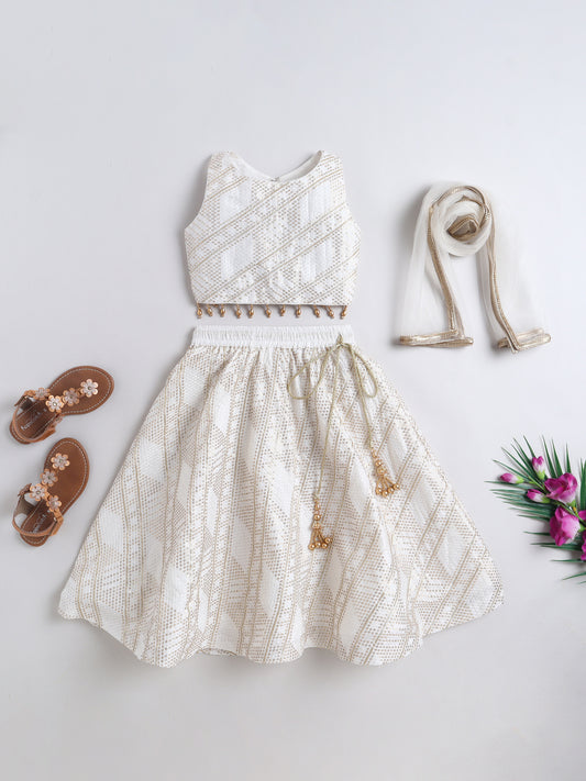 Noor-e-Ivory Lehenga Set for Girls |Fun Little Ones