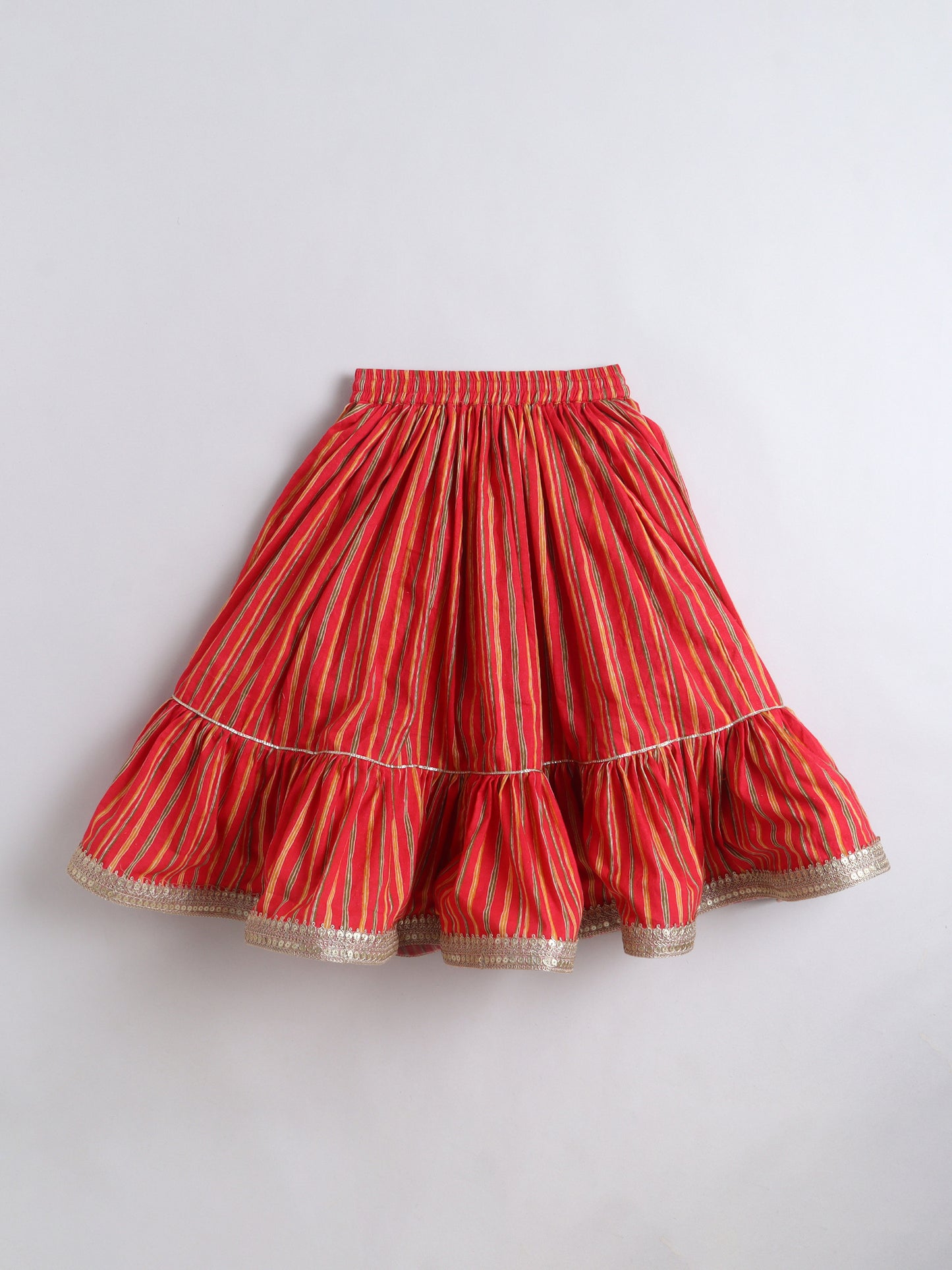 Amber Stripe Lehenga Set For Girls | Ethnic Wear For Kids