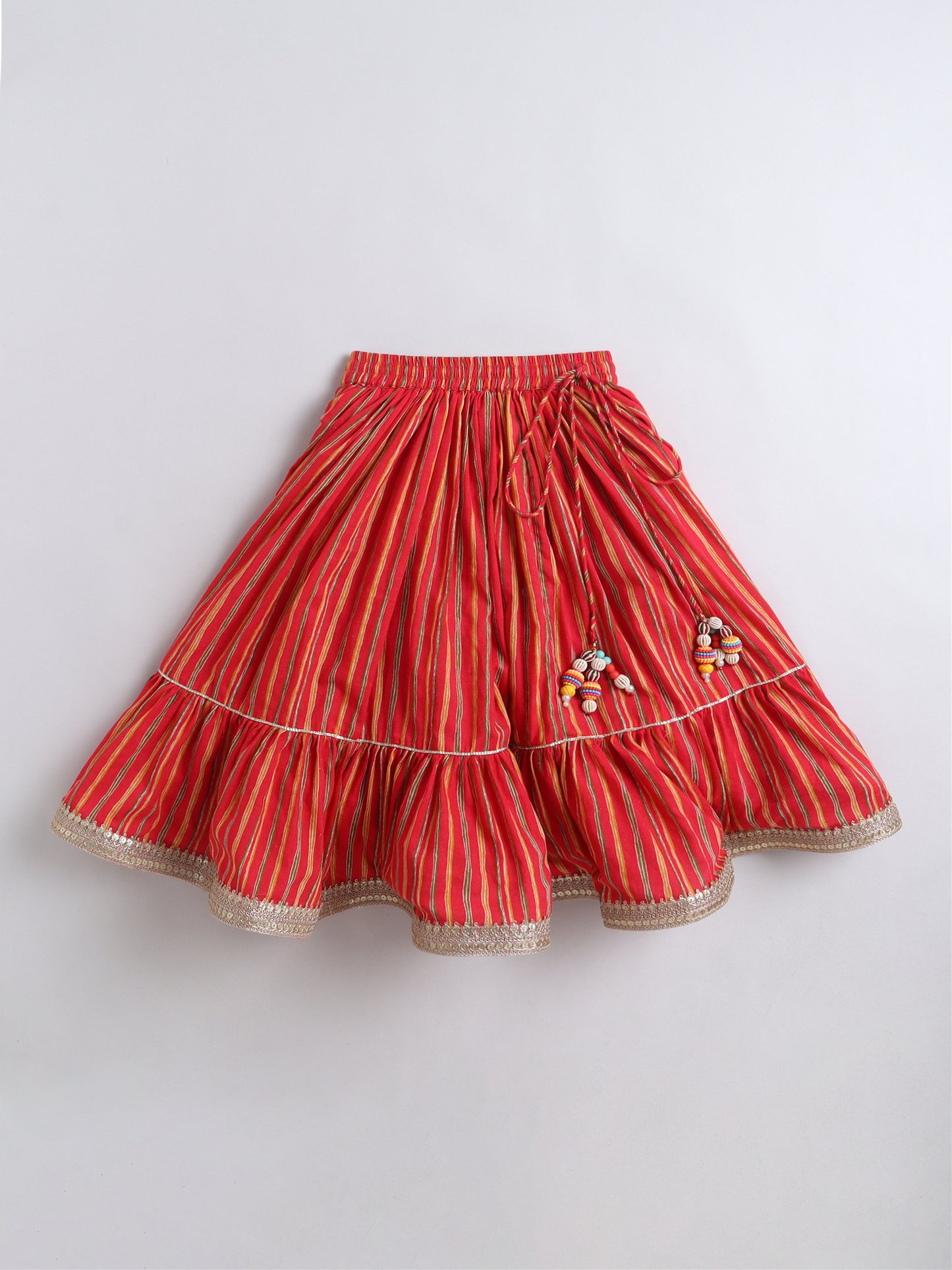 Amber Stripe Lehenga Set For Girls | Ethnic Wear For Kids