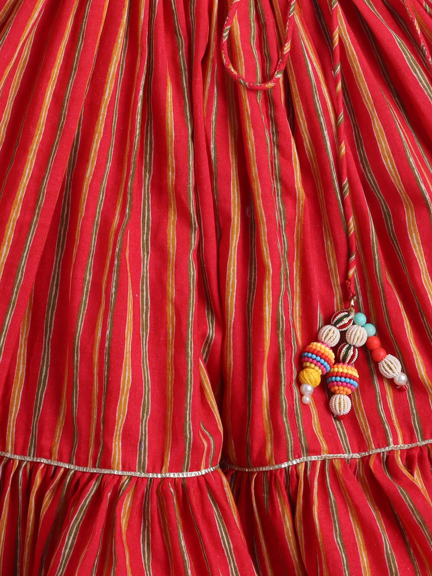 Amber Stripe Lehenga Set For Girls | Ethnic Wear For Kids