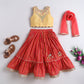 Amber Stripe Lehenga Set For Girls | Ethnic Wear For Kids