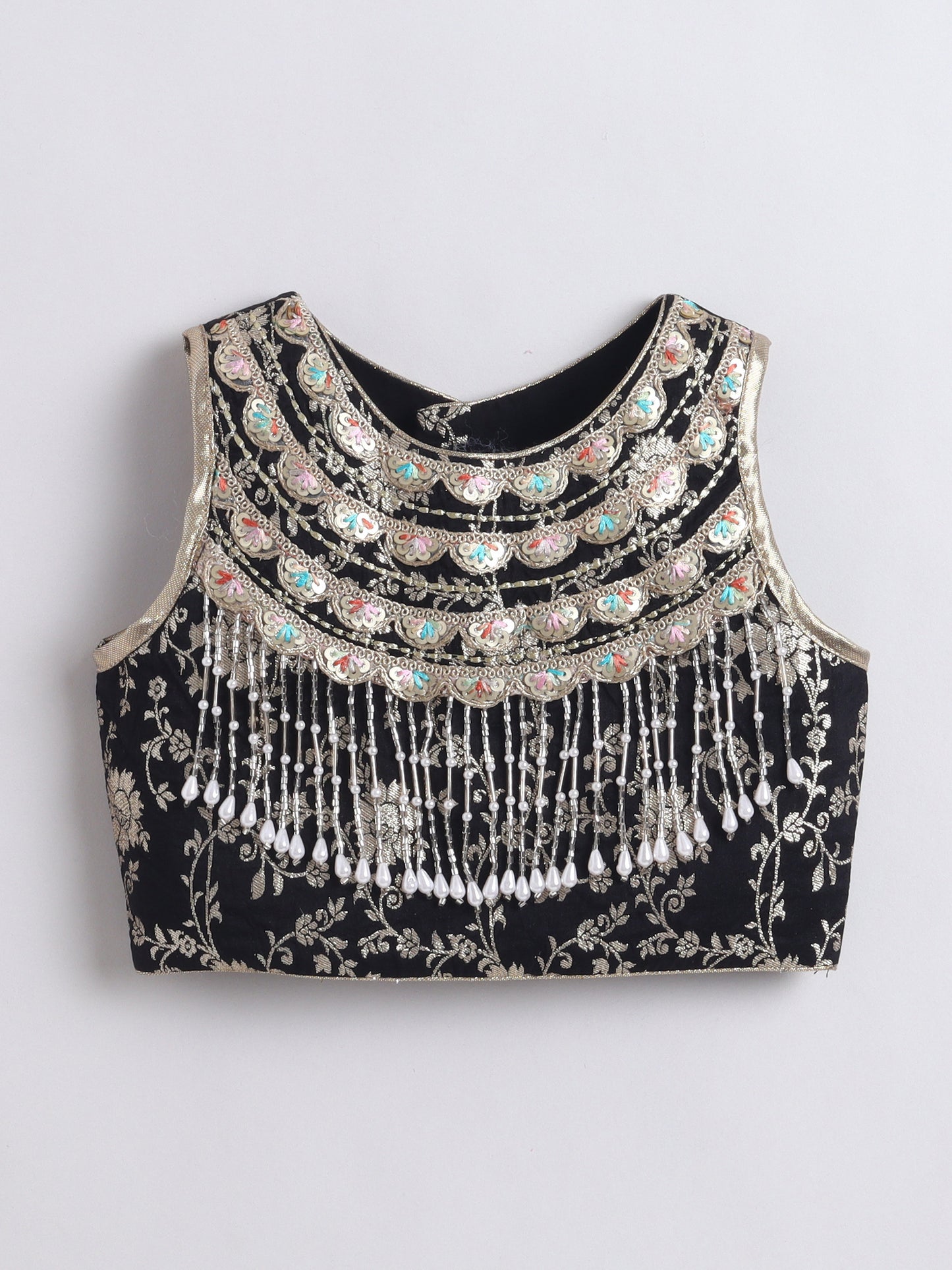 Zareen Noir Lehenga Set For Girls | Ethnic Wear For Kids