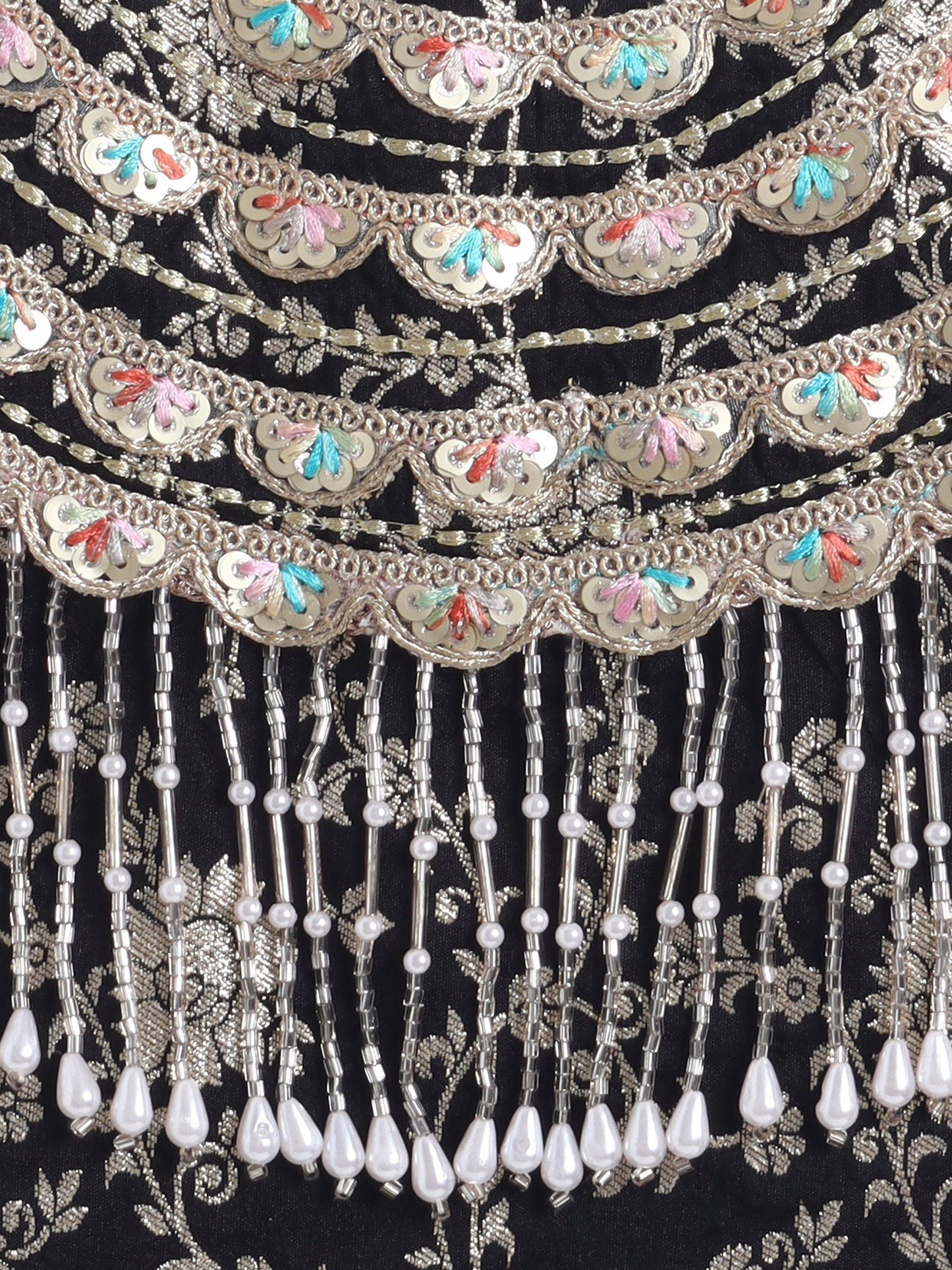 Zareen Noir Lehenga Set For Girls | Ethnic Wear For Kids