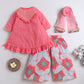 Cotton Blossom Kurta With Flared Bottom For Girls