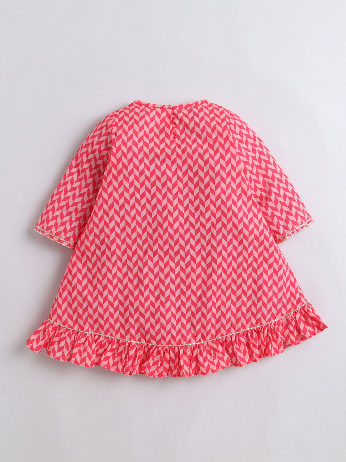 Cotton Blossom Kurta With Flared Bottom For Girls